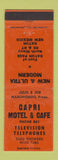 Matchbook Cover - Capri Motel Cafe Raton NM WEAR
