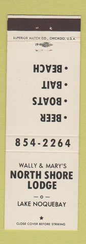 Matchbook Cover - North Shore Lodge Lake Noquebay WI