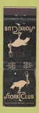 Matchbook Cover - Stork Club New York City WORN