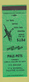 Matchbook Cover - Pals Pets Palatine IL GREEN
