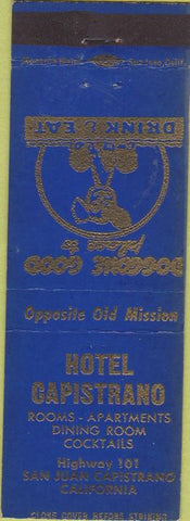 Matchbook Cover - Hotel Capistrano San Juan Capistrano CA