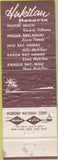 Matchbook Cover - Hukilan Resorts Hawaii hula girlie