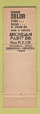 Matchbook Cover - Michigan Paint Company Muskegon Heights MI