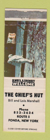Matchbook Cover - Chief's Hut Fonda NY