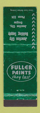 Matchbook Cover - Fuller Paints Junction City OR hardware low phone # WEAR