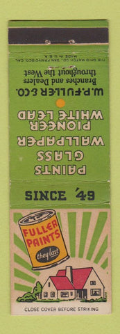 Matchbook Cover - Fuller Paints Glass Wallpaper Pioneer White Lead WEAR