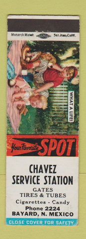 Matchbook Cover - Chavez Service oil gas Bayard NM low phone #