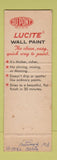Matchbook Cover - DuPont Lucite Paint Hain's Hawthorne CA