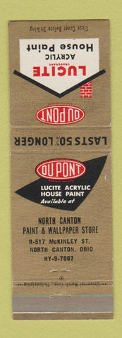 Matchbook Cover - DuPont Lucite Paint North Canton OH wallpaper