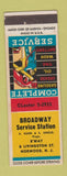 Matchbook Cover - Broadway Service oil gas Norwood NJ