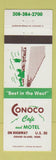 Matchbook Cover - Conoco Cafe Motel Grand Island NE