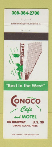 Matchbook Cover - Conoco Cafe Motel Grand Island NE