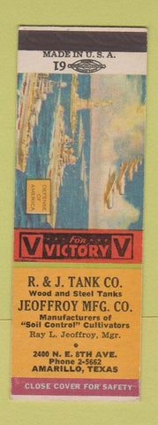 Matchbook Cover - R&J Trank Jeoffroy Amarillo TX  SAMPLE