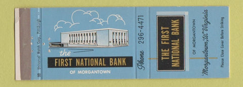 Matchbook Cover - First National Bank Morgantown WV WEAR