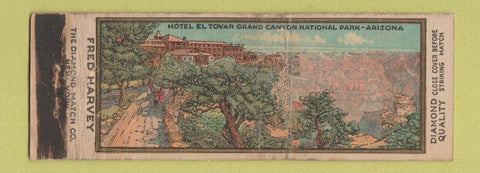 Matchbook Cover - Hotel El Tovar Grand Canyon AZ DQ WORN
