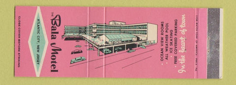 Matchbook Cover - Bala Motel Atlantic City NJ