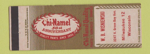 Matchbook Cover - Chi Namel Paints WB Wisniewski Milwaukee WI