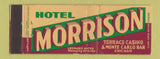 Matchbook Cover - Hotel Morrison Chicago IL Full Length