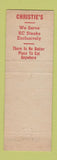 Matchbook Cover - Christie's Restaurant Trout Sandwiches Antonio TX