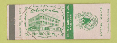 Matchbook Cover - Arlington Hotel Portsdam NY WEAR