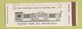 Matchbook Cover - First National Bank of Painted Post NY Full Length