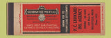 Matchbook Cover - FC Leonard Insurance Belleville MI SAMPLE
