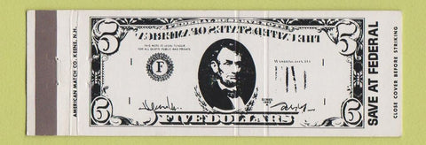 Matchbook Cover - Federal Savings and Loan South Portland ME Full Length