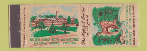 Matchbook Cover - Natural Bridge Hotel Natural Bridge VA