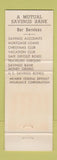 Matchbook Cover - New Brunswick Savings
