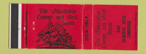 Matchbook Cover - Clippership Lounge Grill Cambridge MA DD Bean