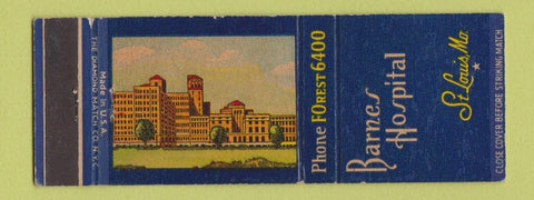 Matchbook Cover - Barnes Hospital St Louis MO