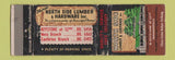 Matchbook Cover - North Side Lumber Indianapolis IN WEAR