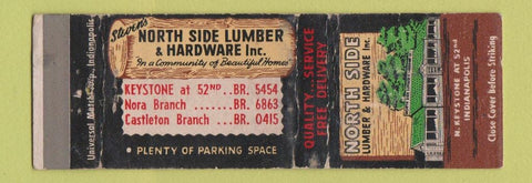 Matchbook Cover - North Side Lumber Indianapolis IN WEAR