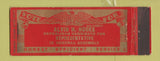 Matchbook Cover Alvin Hocke Republican Rep Election General Assembly Full Length