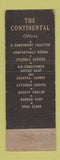 Matchbook Cover - Continental Hotel Washington DC