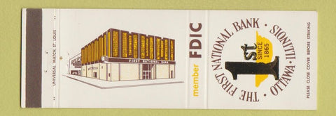 Matchbook Cover - First National Bank Ottawa IL Full Service Bank back
