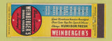 Matchbook Cover - Weinberger's Drug Stores