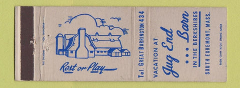 Matchbook Cover - Jug End Barn South Egremont MA