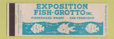 Matchbook Cover - Exposition Fish Grotto San Francisco CA Full Length