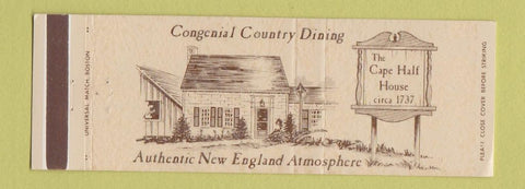 Matchbook Cover - Cape Half House  West Harwich MA