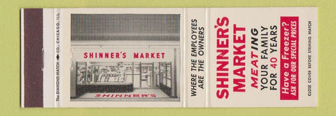 Matchbook Cover - Shinner's Market Grocery Detroit MI