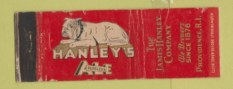 Matchbook Cover - Hanley's Provide3nce RI Beer WORN
