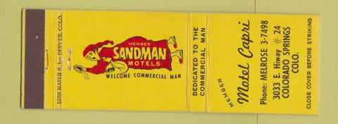 Matchbook Cover - Motel Capri Colorado Springs