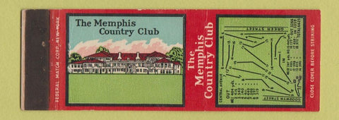 Matchbook Cover - Memphis Country Club TN Federal