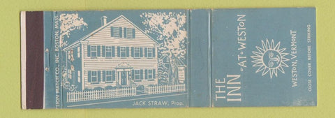 Matchbook Cover - Inn at Weston Weston VT WEAR
