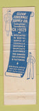 Matchbook Cover - Clean Coverall Supply ST Louis MO Full Length