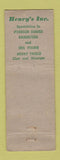 Matchbook Cover - Henry's Restaurant Portland OR WORN