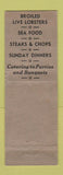 Matchbook Cover - Violet Hill Cafe Italian York PA WEAR