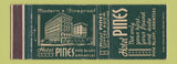 Matchbook Cover - Hotel Pines Pine Bluff AR