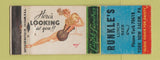 Matchbook Cover - Runkle's Restaurant York New Salem PA pinup WEAR #1